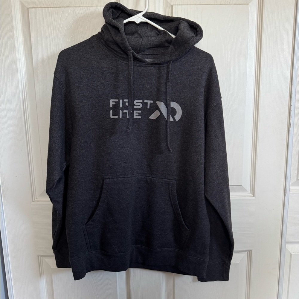 First Lite Men's Charcoal Hoodie Sweater